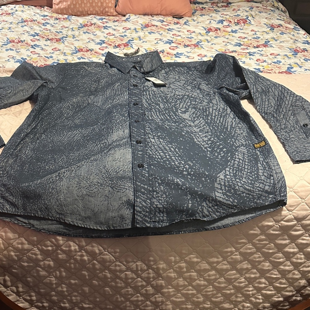 G-Star Blue Textured Shirt